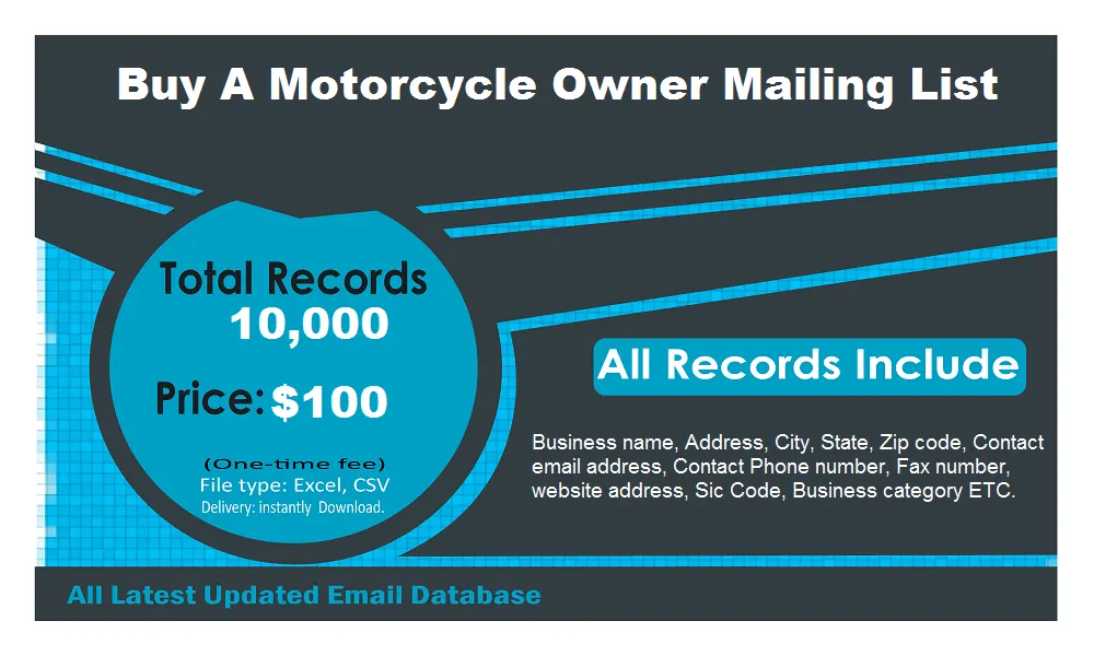 Buy A Motorcycle Owner Contact List