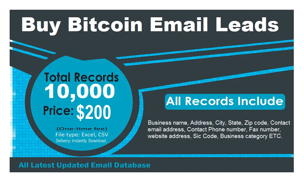 Buy Bitcoin Email Leads