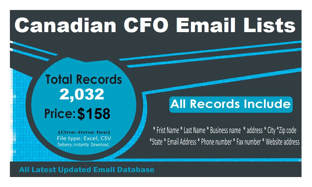 Canadian CFO Email List