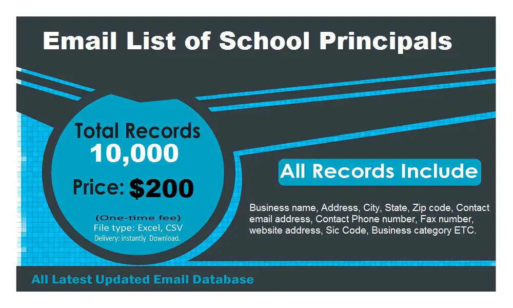 Contact List List of School Principals