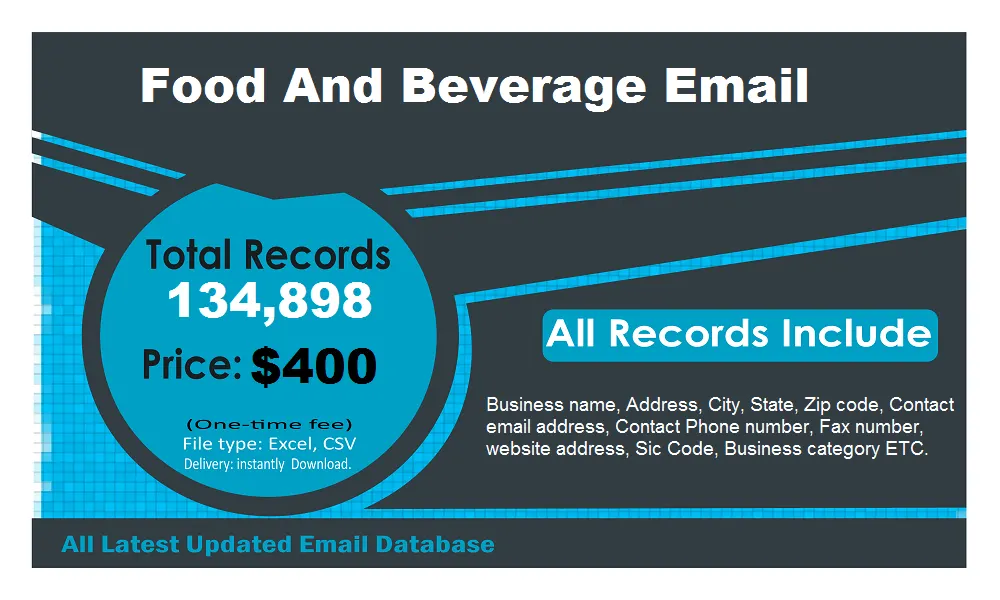 Food And Beverage Contact List
