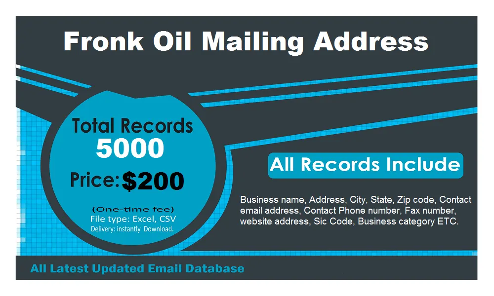Fronk Oil Contact List