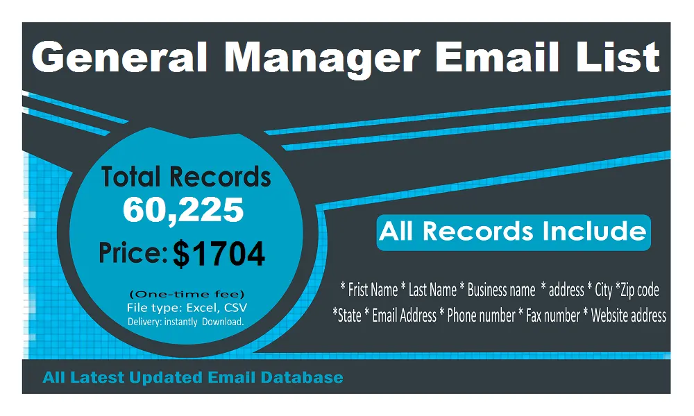 General Manager Email List