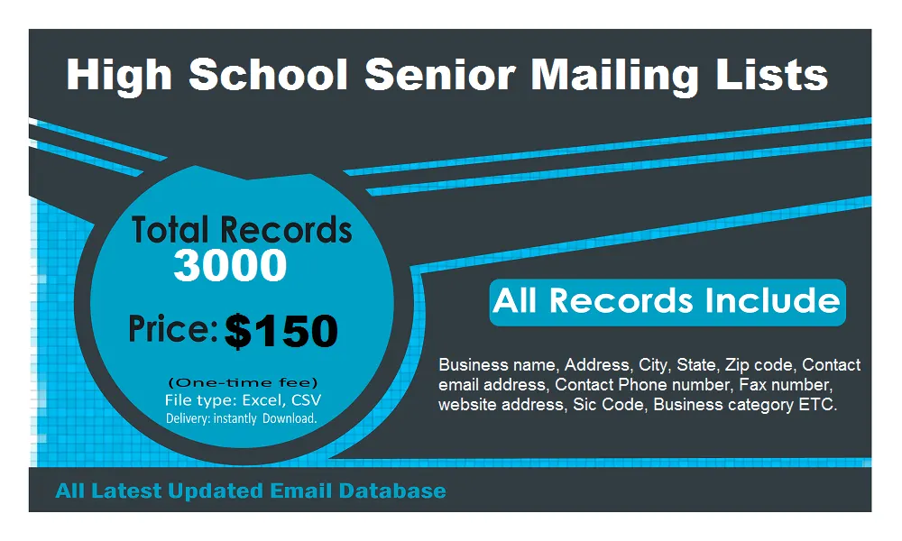 High School Senior Contact List
