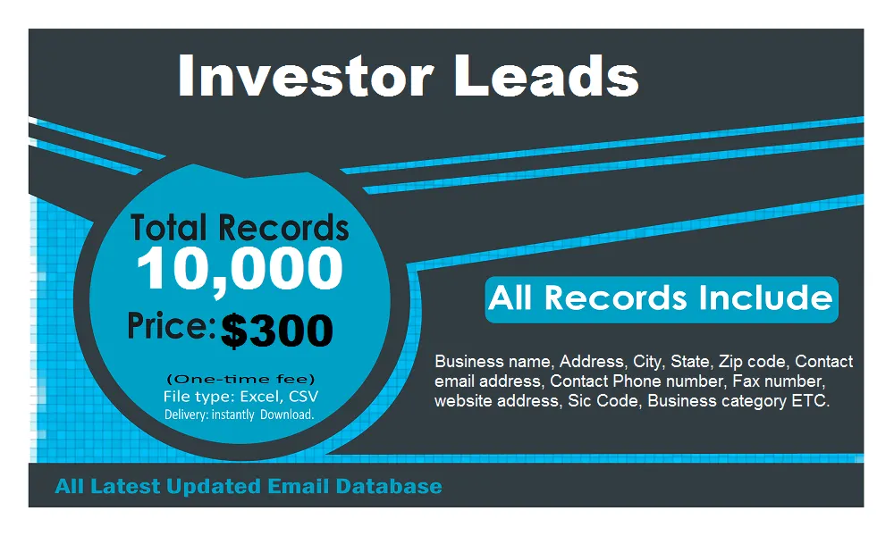 Investor Leads Contact List