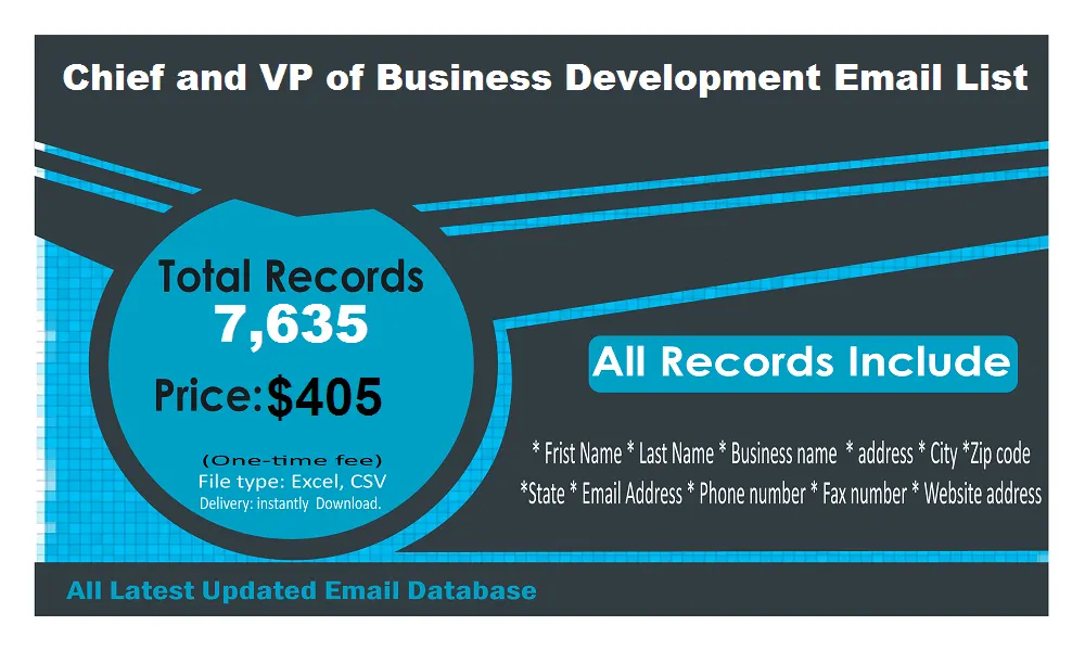 VP Business Development Email List