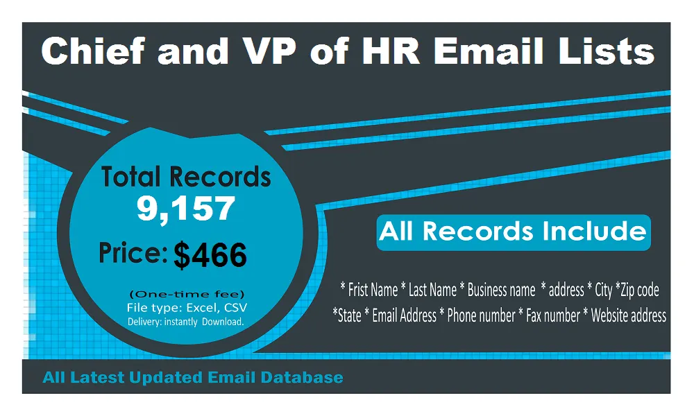 VP HR Email List