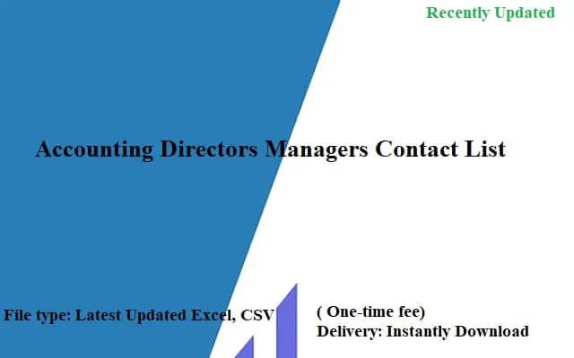 Accounting Directors Managers Contact List