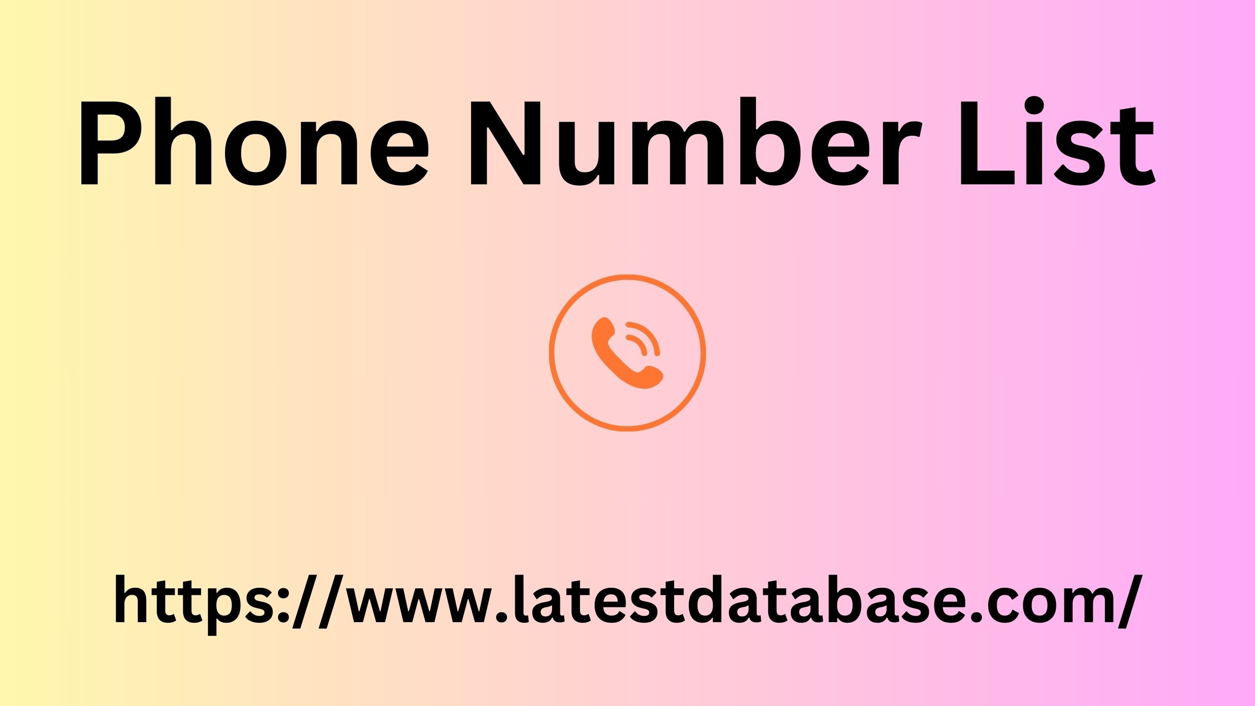 Phone Number List