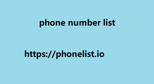 phone number list