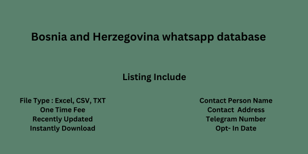 Bosnia and Herzegovina whatsapp database