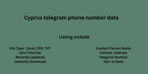 Cyprus telegram phone number data