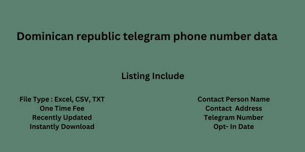 Dominican republic telegram phone number data