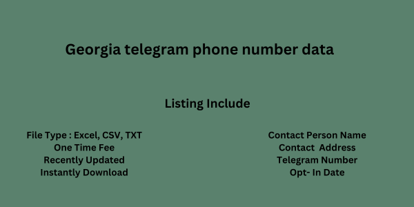 Georgia telegram phone number data