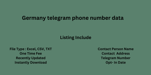 Germany telegram phone number data