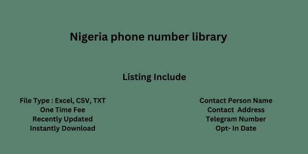 Nigeria phone number library