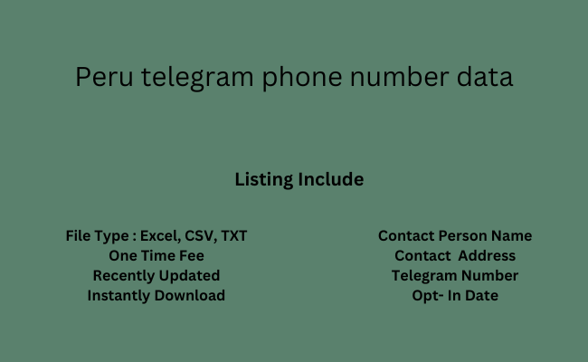 Peru telegram phone number data