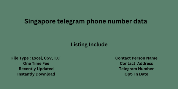 Singapore telegram phone number data