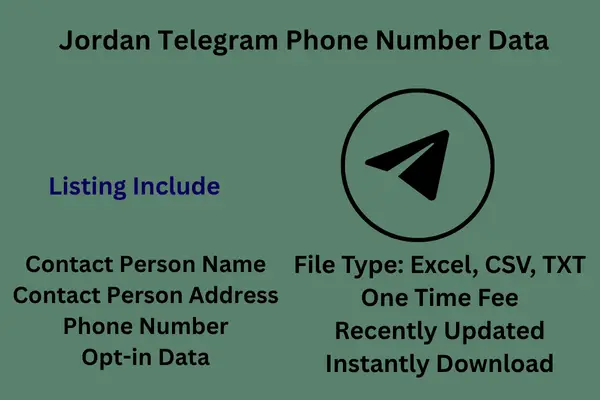 Jordan telegram phone number data