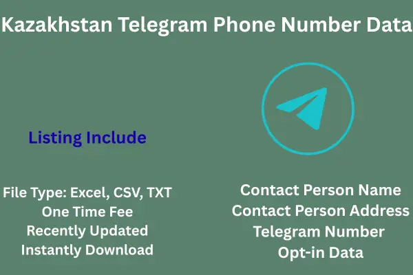 Kazakhstan telegram phone number data