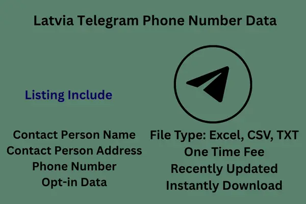 Latvia telegram phone number data