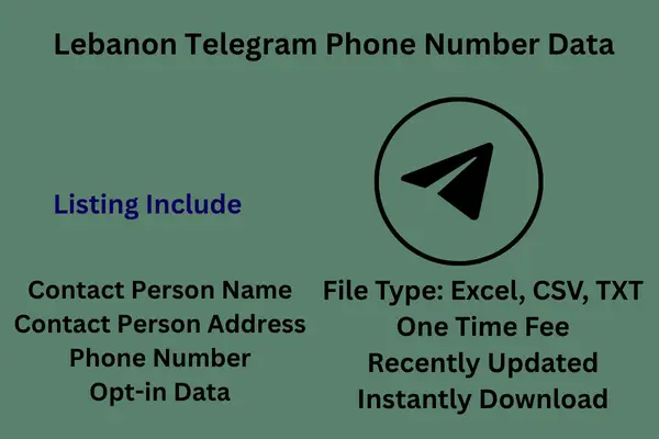 Lebanon telegram phone number data